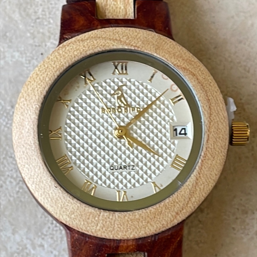 BOBO BIRD wood watch for lady battery water resistant w/date